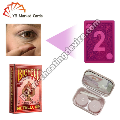 Lentilles de contact pour marquer les cartes à jouer
