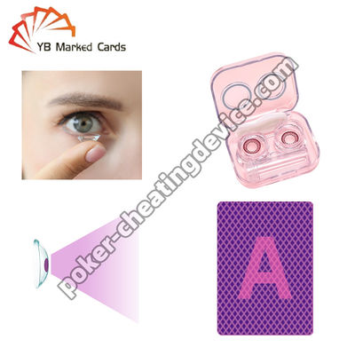Lentilles de contact pour les cartes de poker secrètes