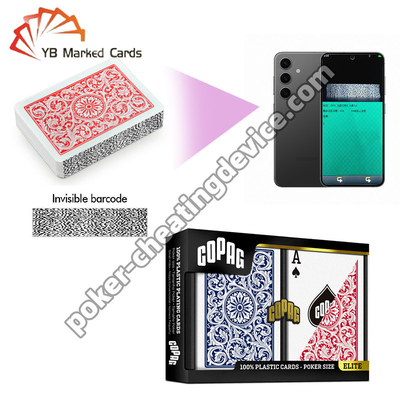 Copag 1546 Jeu de Cartes à Jouer en Plastique avec Marquage Code-Barres, Index Régulier, Jeu Double