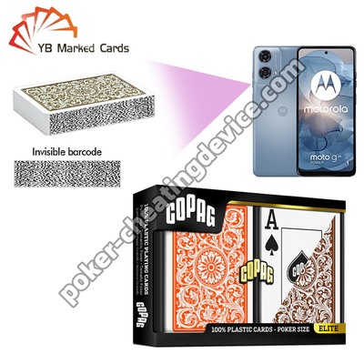 Copag 1546 Barcode Poker Jumbo Index Orange / Brown Double Deck Set