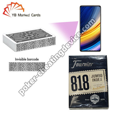 Cartes de poker marquées avec code-barres Fournier 818 pour analyseur de triche au poker