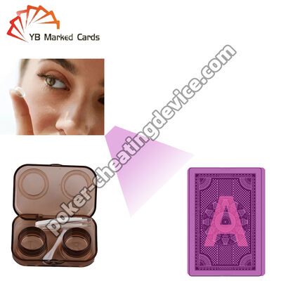 Lentilles de contact infrarouges à encre invisible pour cartes marquées lumineusement