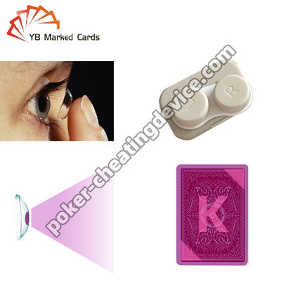 Lentilles de contact pour cartes marquées à l'encre invisible