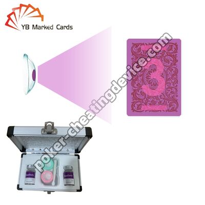 Lentilles de contact à encre lumineuse pour les cartes marquées par infrarouge