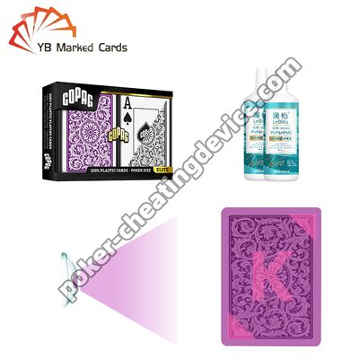 Lentilles de contact professionnelles pour poker pour cartes marquées à l'encre lumineuse