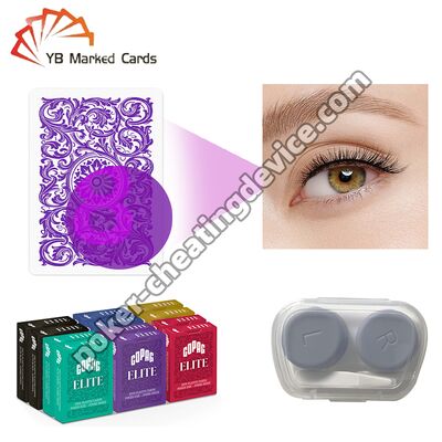 Lentilles de contact pour cartes marquées à l'encre invisible