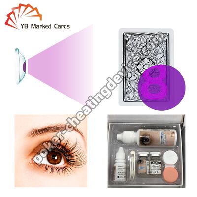 Lentilles de contact à rayons X pour voir les cartes marquées dans la triche aux cartes