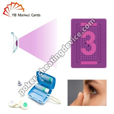 Lentilles de contact pour cartes à jouer marquées pour voir à travers les cartes à jouer